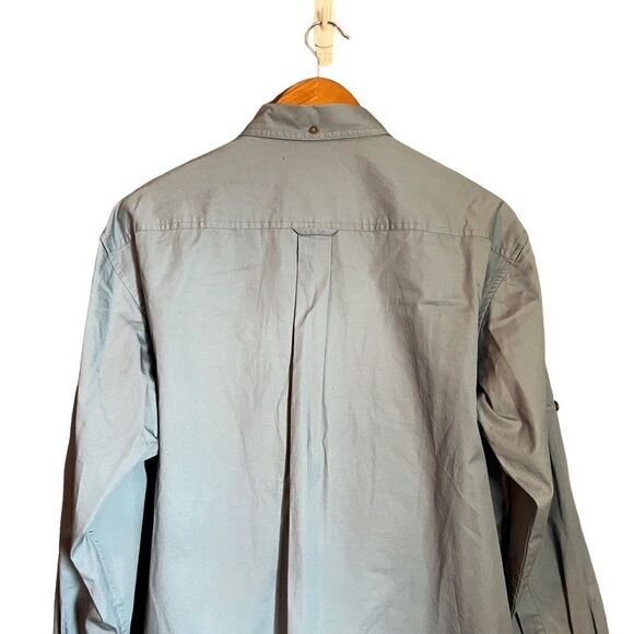 Cabelas light blue button down fishing / utility shirt. - Picture 8 of 9